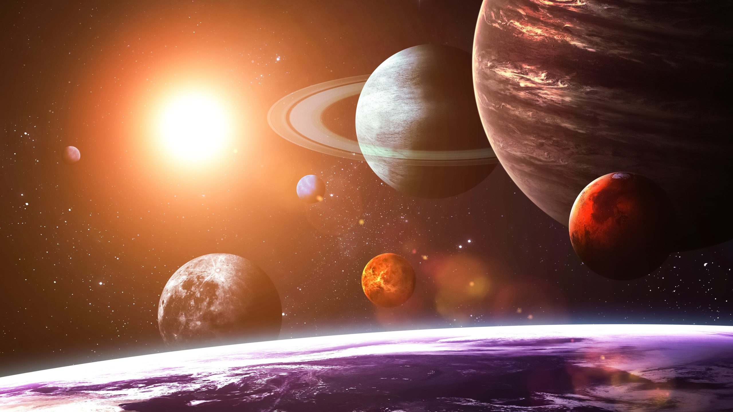 Formation of planets illustration wallpaper, space, Solar System, space art