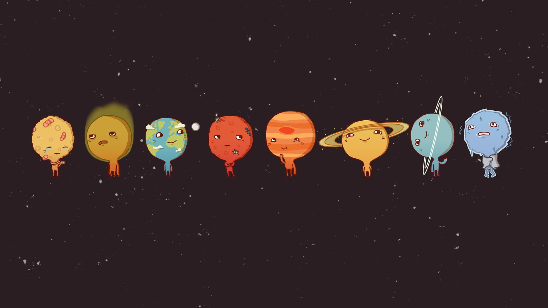 Planet digital wallpaper, space, Sun, Venus, Mercury, Earth, Mars