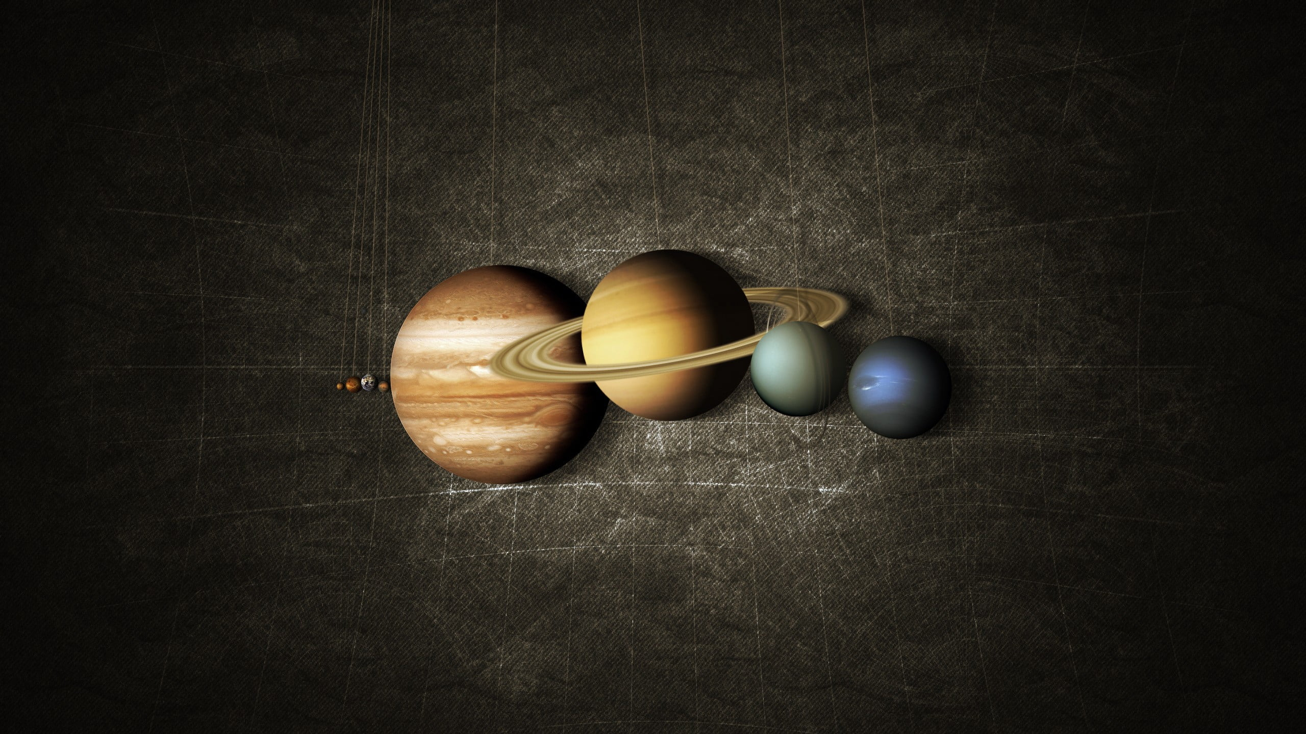 Planets illustration wallpaper, space, universe, Mercury, Venus, Earth