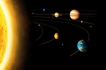 Solar system planets and sun digital wallpaper, space, Mercury