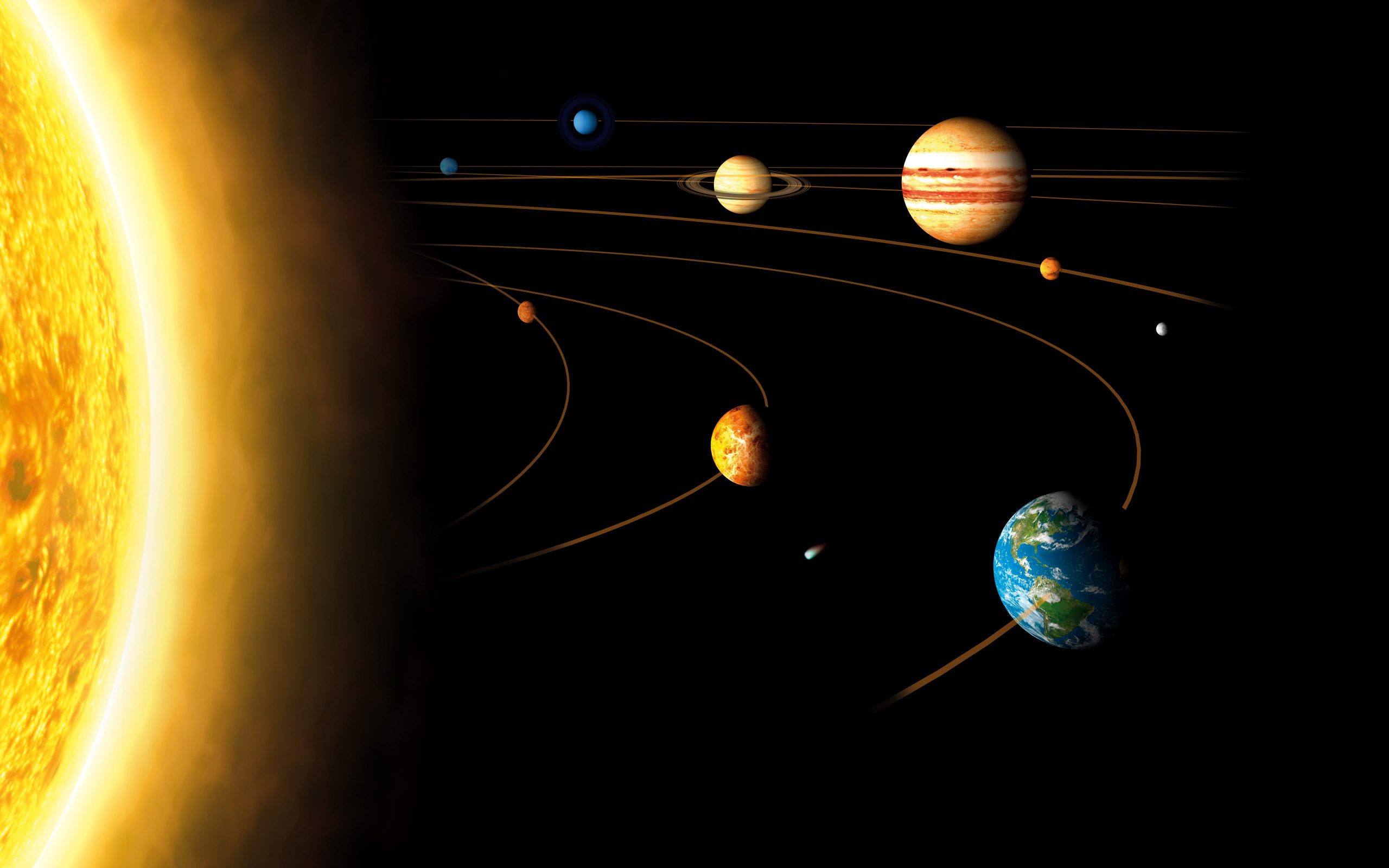Solar system planets and sun digital wallpaper, space, Mercury, Mercury, Empty