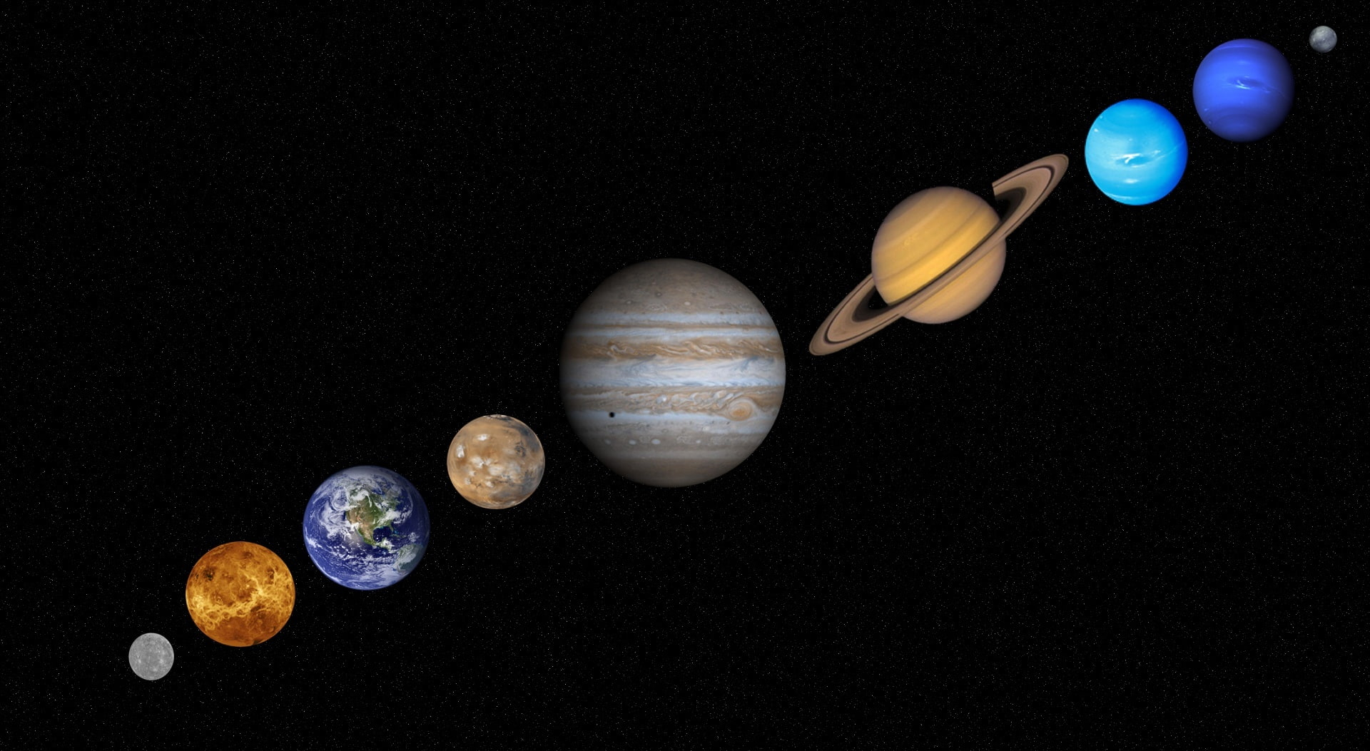 Planets wallpaper, planetary alignment, Space, earth, mercury, venus, mars