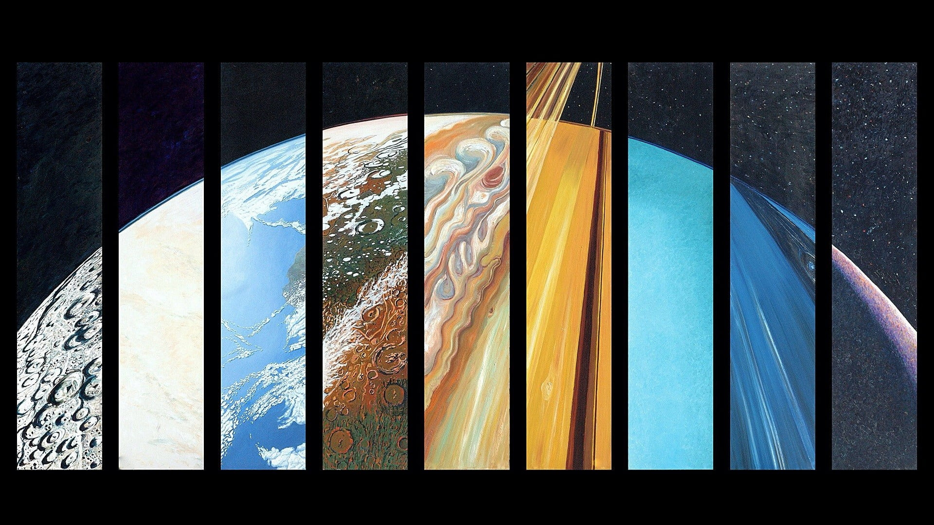 Sci-Fi wallpaper, Solar System, Artistic, Earth, Jupiter, Mars, Mercury (Planet)