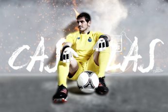Casillas wallpaper, fc porto, men’s yellow soccer jersey and soccer ball