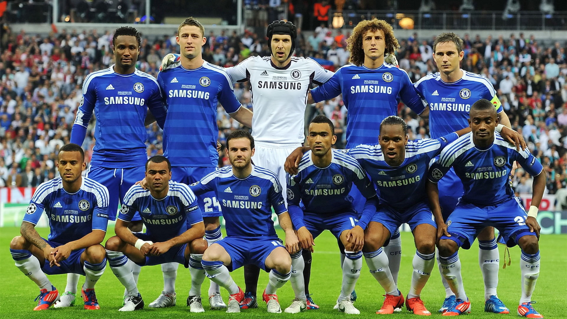Chelsea FC wallpaper, Champions League Final, men’s blue Samsung jersey