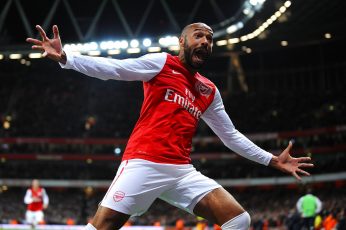 Thierry Henry wallpaper, men’s red and white Fly Emirates sports jersey