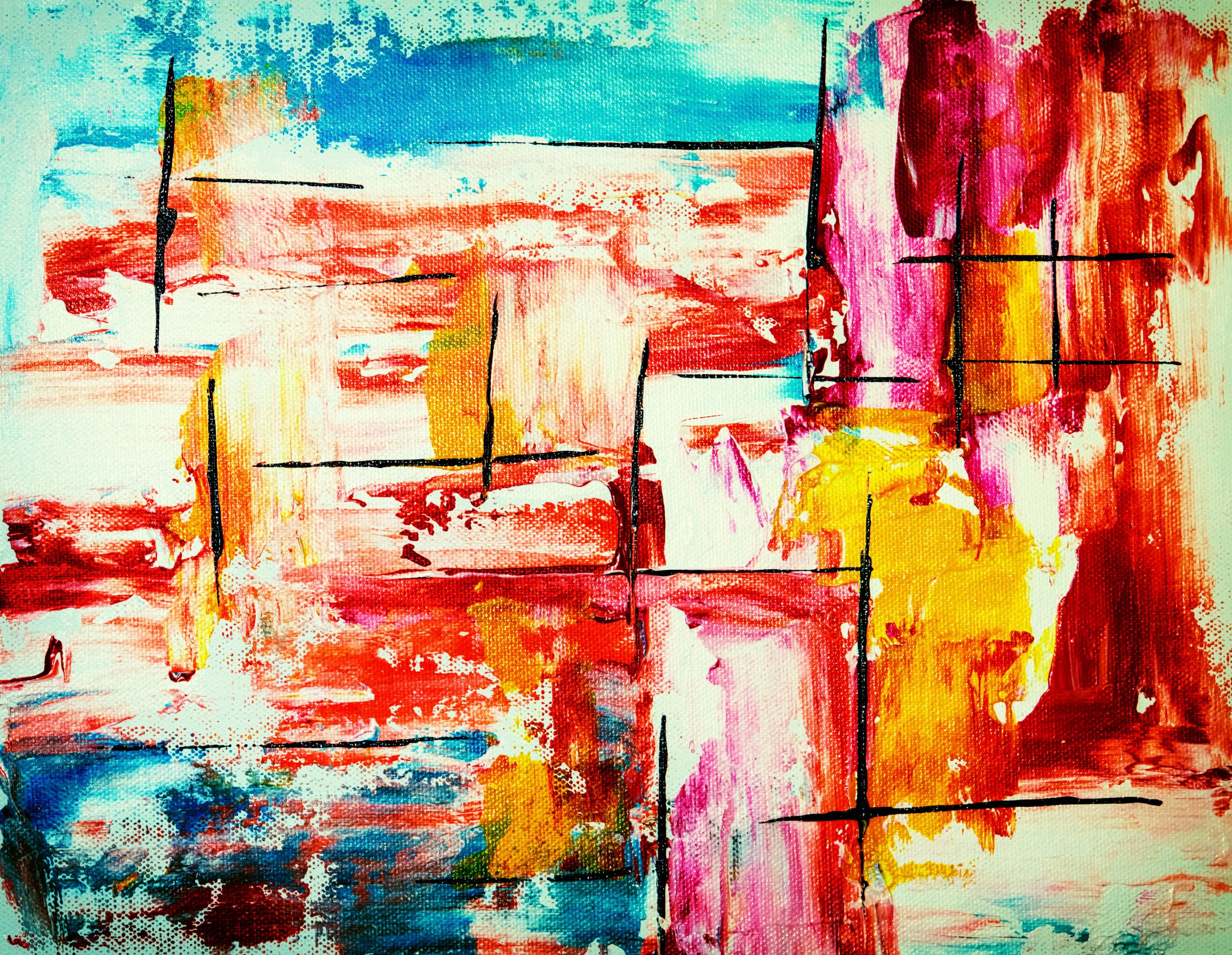 Multicolored Abstract Painting 4k wallpaper, abstract expressionism