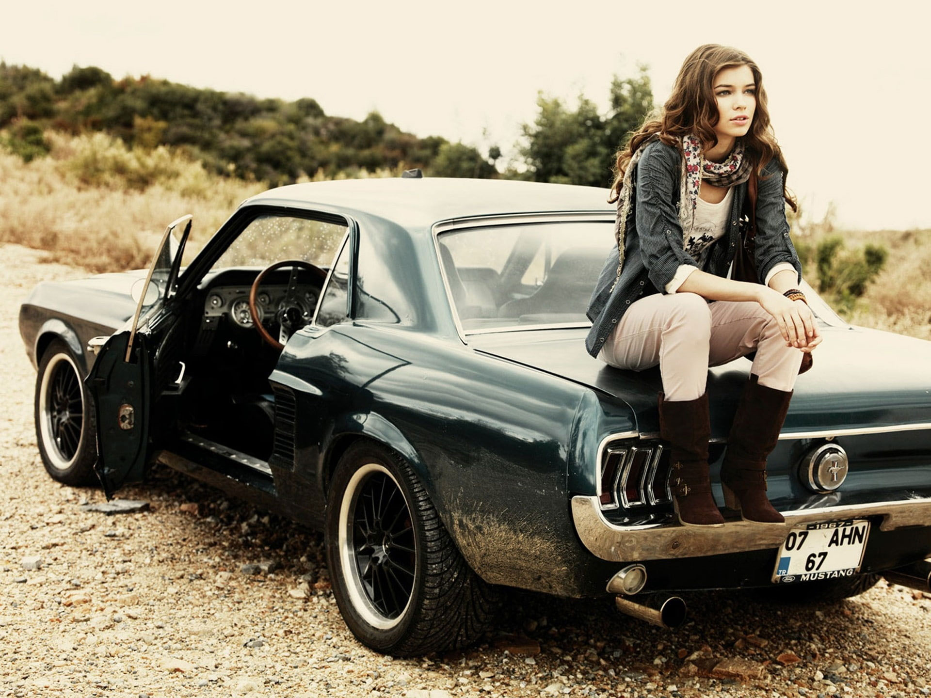 Women vintage wallpaper photography muscle cars turkey ford mustang antalya girls with cars 1920x1440 wallp Abstract Photography HD Art