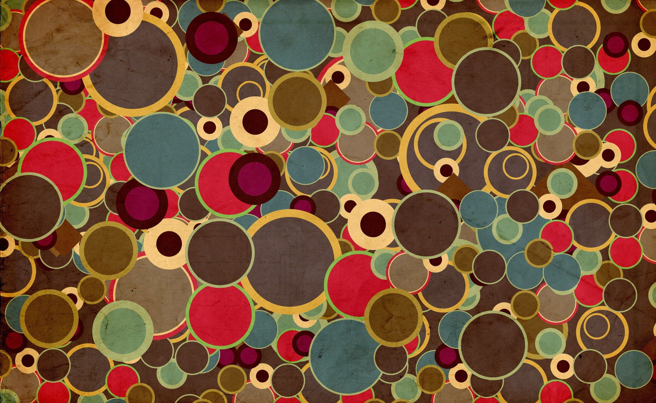 70’s Design wallpaper, assorted-color polka-dot lot illustration, Vintage