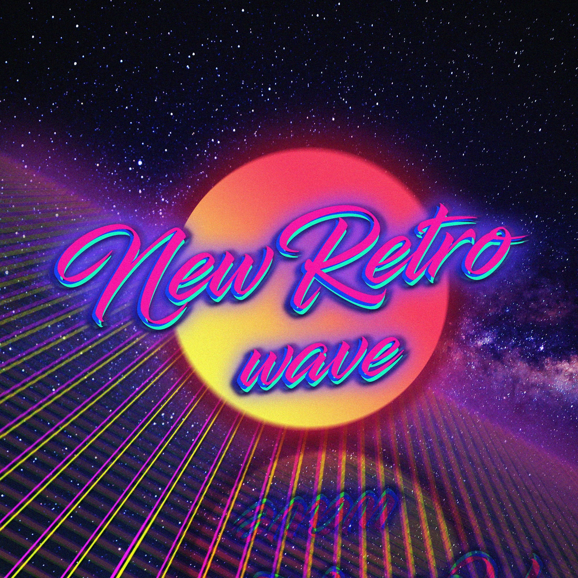 New Retro wave text wallpaper, Retro style, 1980s, digital art, neon, vintage