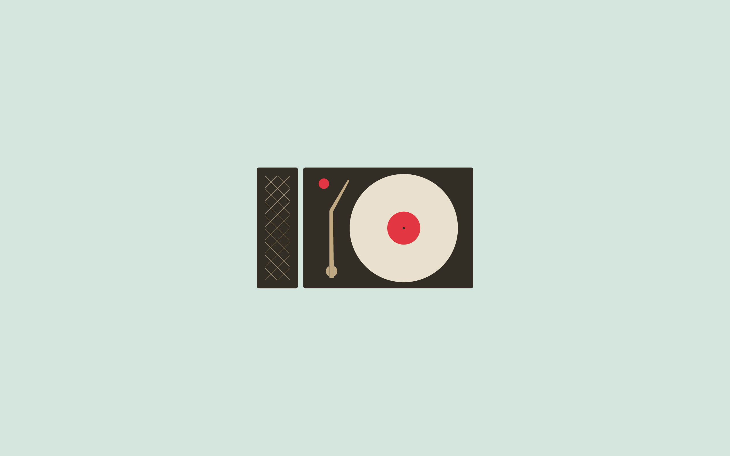 Record players wallpaper, music, simple background, minimalism, vintage