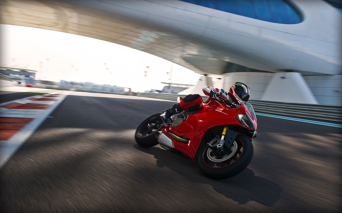 Red Ducati sports bike wallpaper, motorcycle, Ducati 1199, transportation