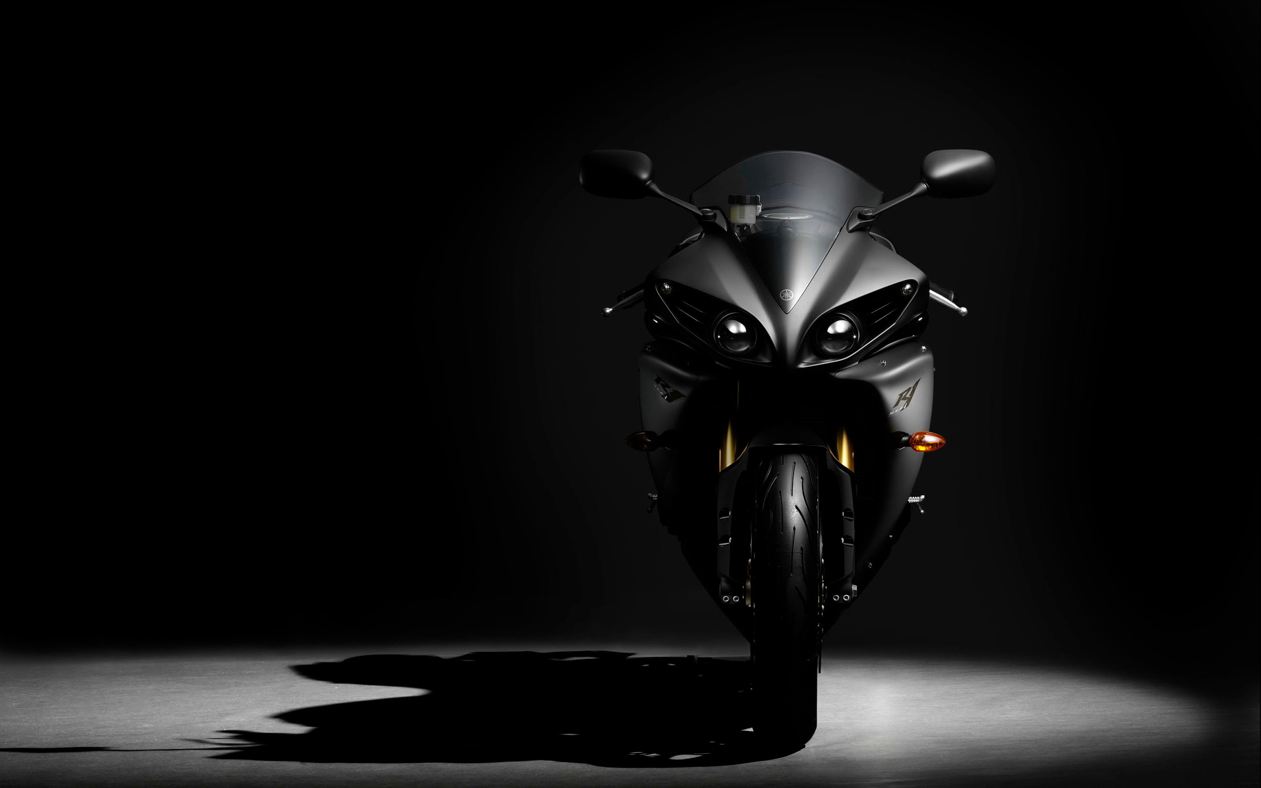 2012 Yamaha YZF R1 HD wallpaper, black sport motorcycle, bikes, motorcycles