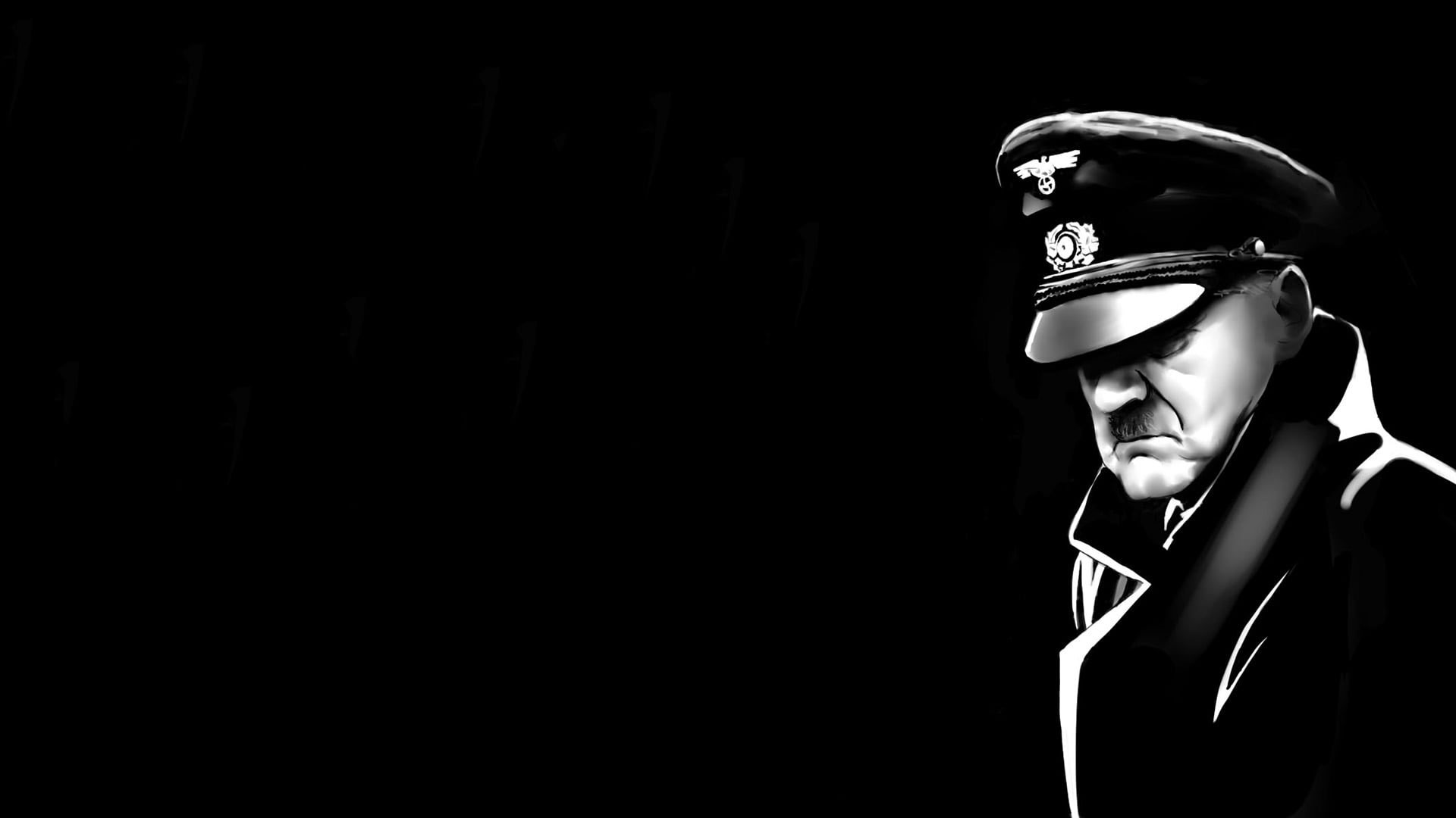 Grayscale photo of man wearing peaked hat wallpaper, Adolf Hitler, Nazi
