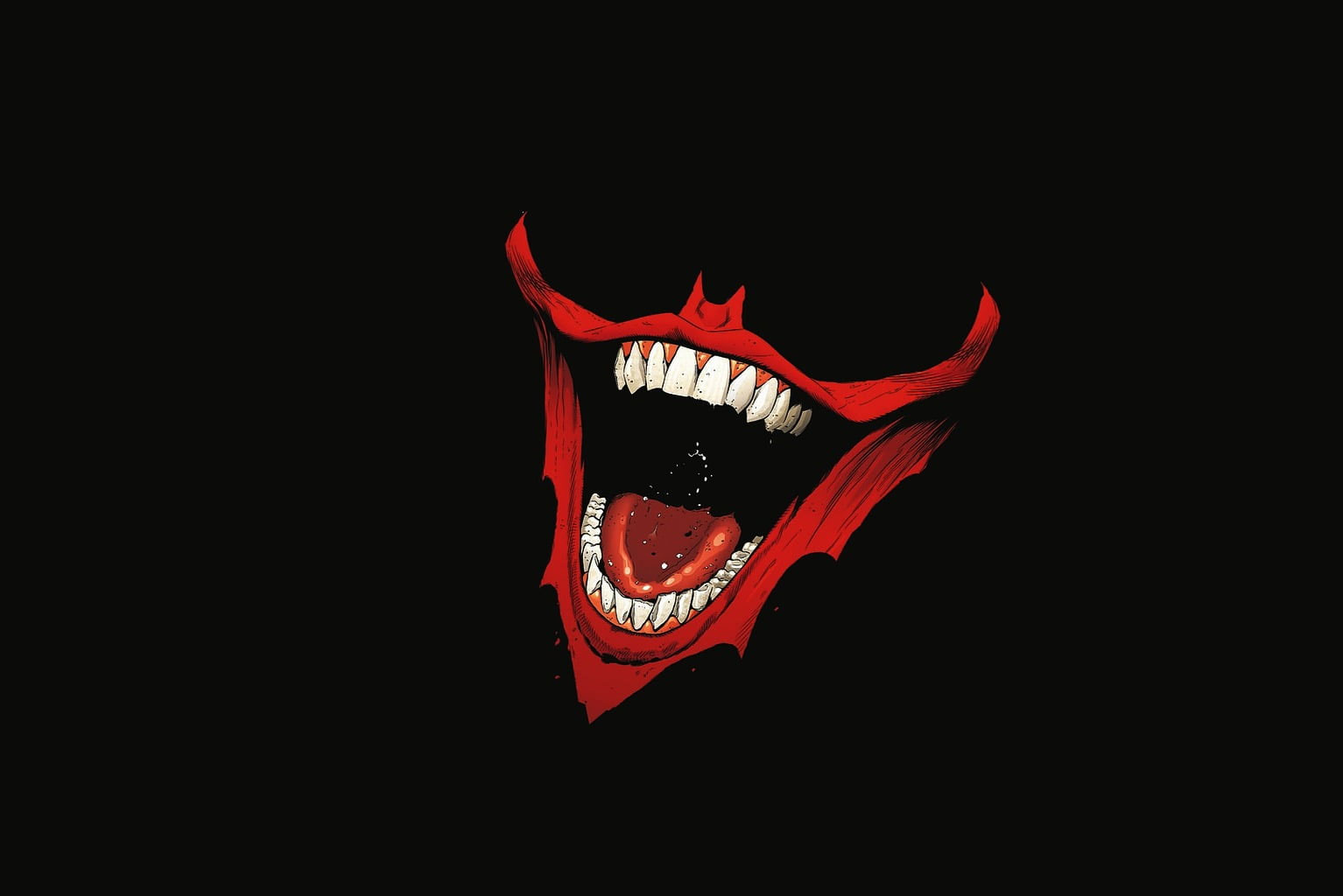 The Joker wallpaper, Batman, DC Comics, teeth, open mouth, studio shot