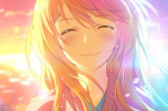 Girl wallpaper, smile, angel, cute, anime girl