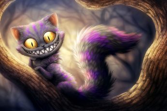 Funny Fantasy Cat Smiling :d wallpaper, abstract, fanatsy, 3d and abstract