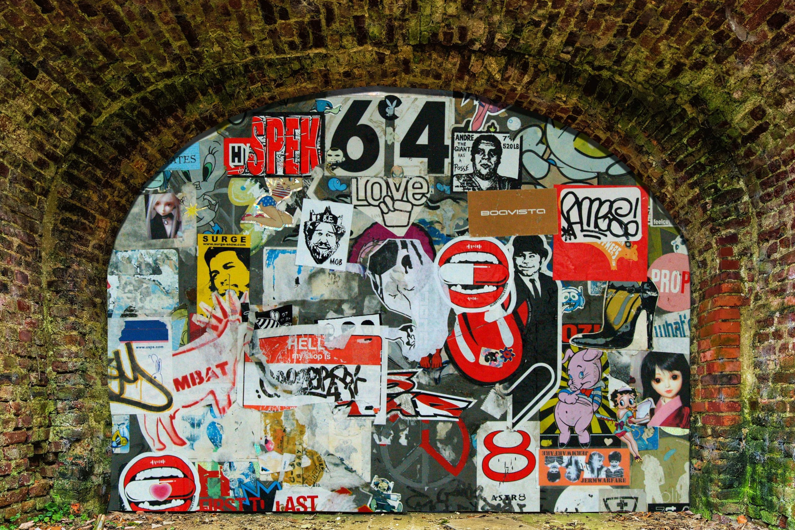 Graffiti wallpaper, door, design, old, urban, vintage, artistic, culture