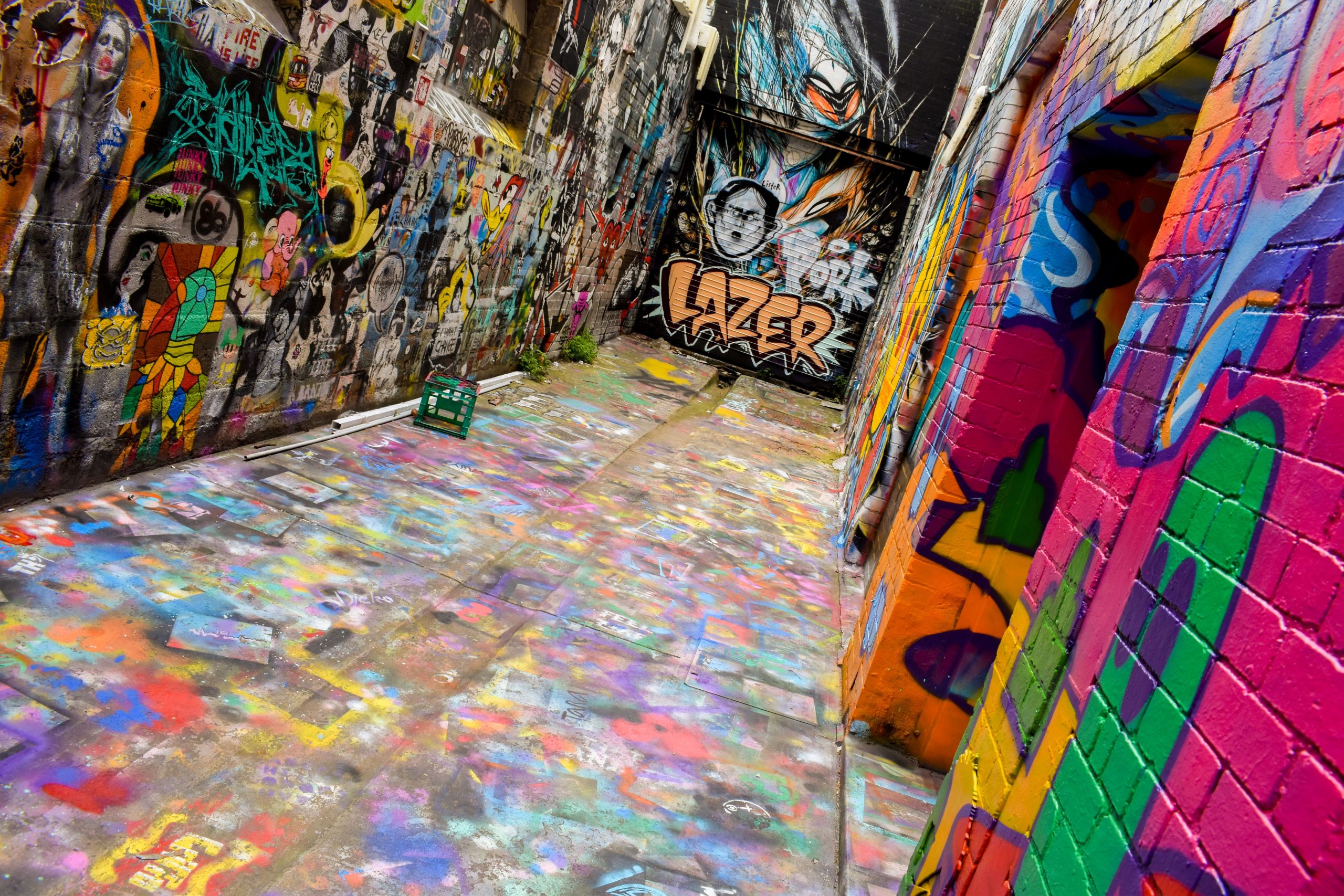 Australia wallpaper, melbourne, alley, paint, graffiti, art, lazer, ghetto