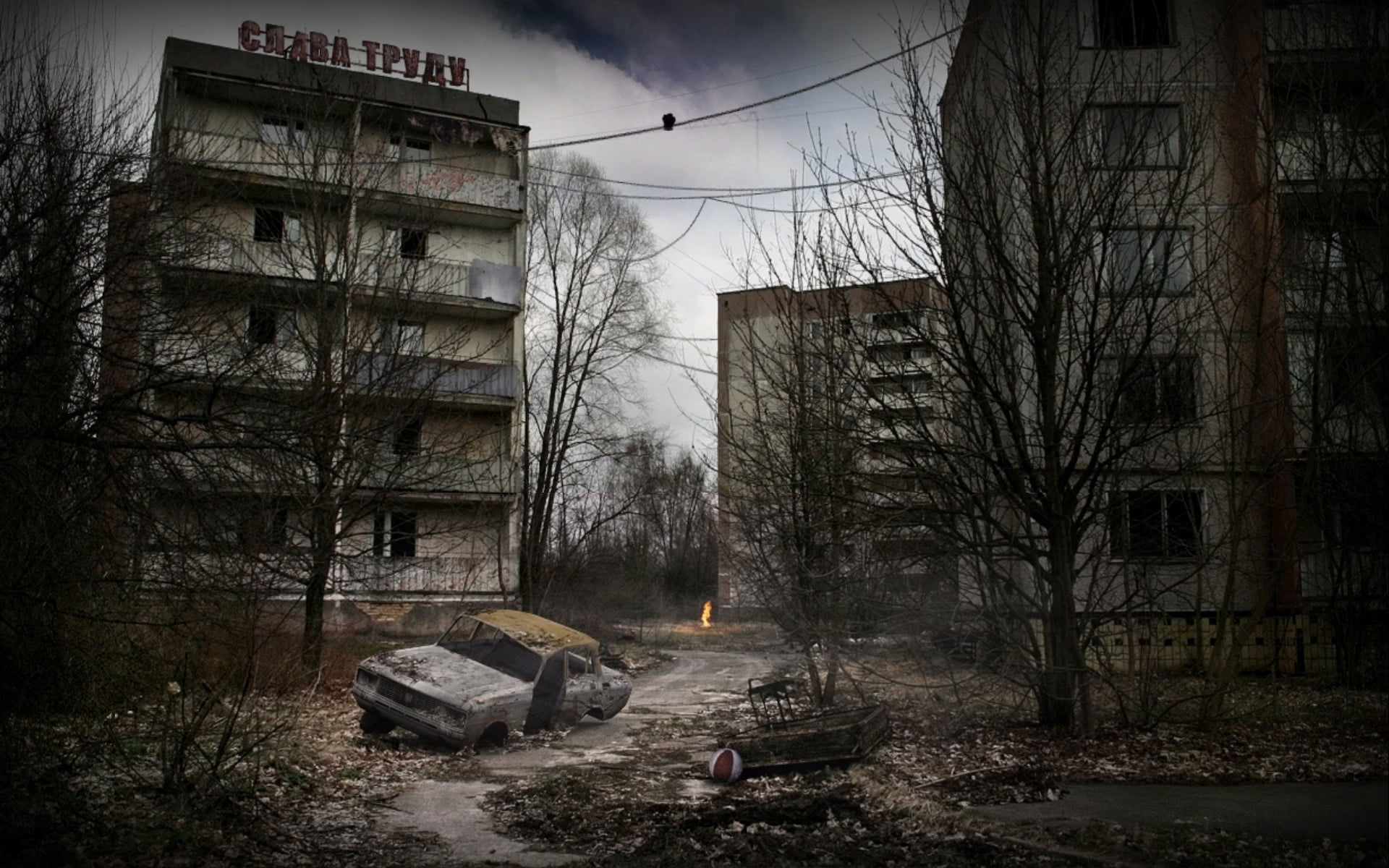 Gray concrete building wallpaper, Stalker Call Of Pripyat, Stalker titles