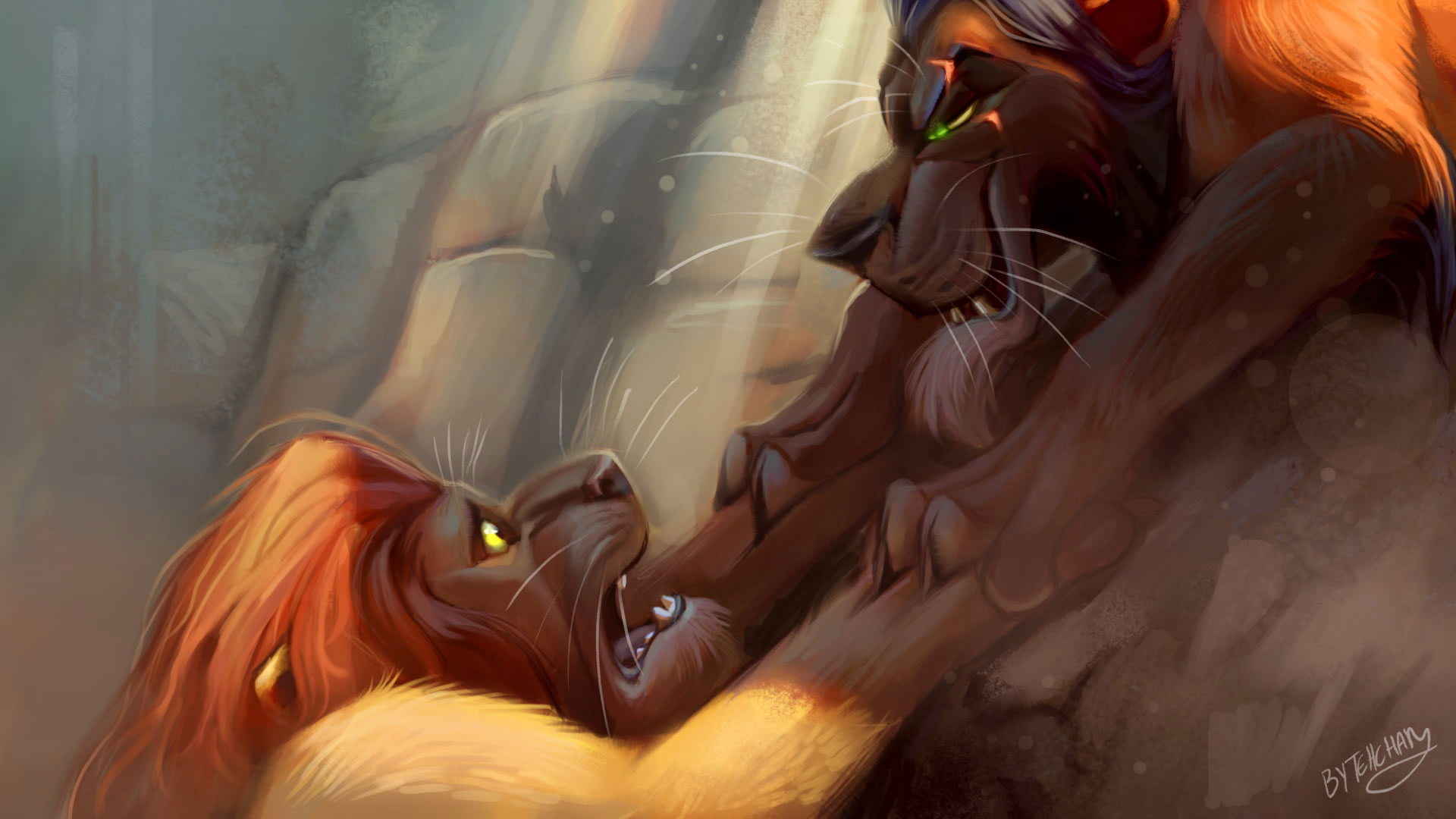 Lion King illustration wallpaper, The Lion King, animals, Mufasa, movies