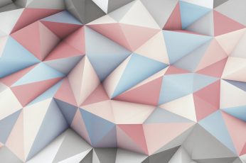 poly wallpaper, pink, gray, and beige mosaic wallpaper, abstract, 3D, geometry