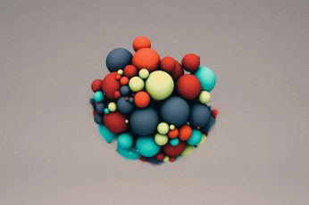 Red and blue circle cluster illustration wallpaper, Cinema 4D, simple background