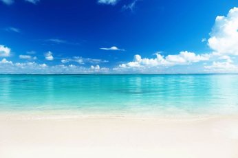 Beach during daytime wallpaper, landscape, tropical, sea, sky, tranquil scene