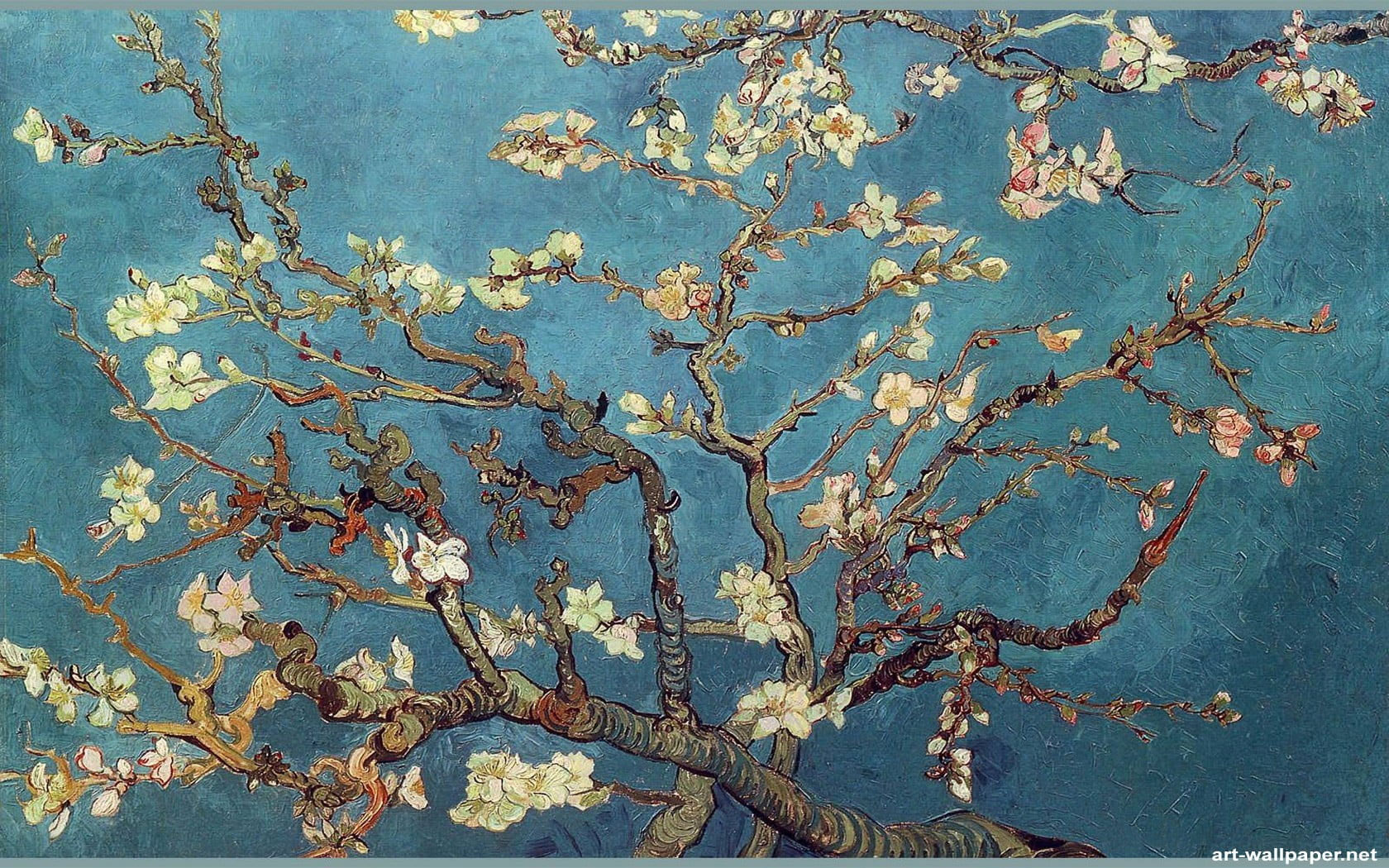 Vincent van Gogh wallpaper, classic art, painting, flowers, trees, artwork