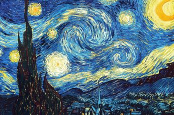 The Starry Night wallpaper, The Starry Night by Vincent van Gogh painting