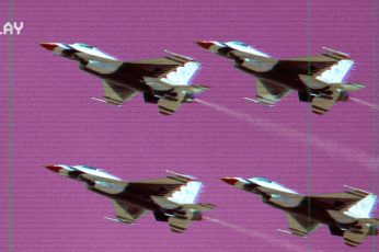 Four white-and-black fighter jet wallapper, aircraft, vaporwave, glitch art
