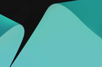 Teal AMOLED wallpaper, Turquoise, Google Pixel 2, Curves, Dark, Stock