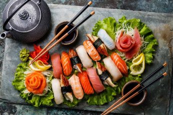 Japanese cuisine wallpaper, food, japanese food, sashimi, asian food