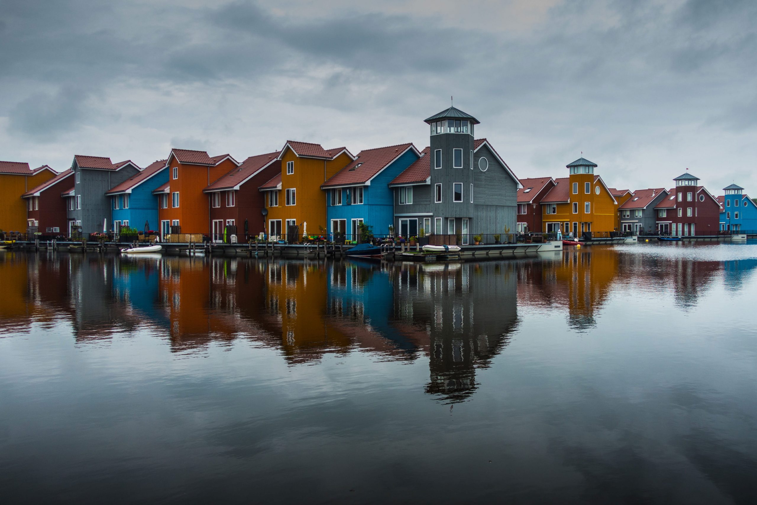 Pays-bas wallpaper, groningue, reitdiep, colourful, cityscape, the netherlands