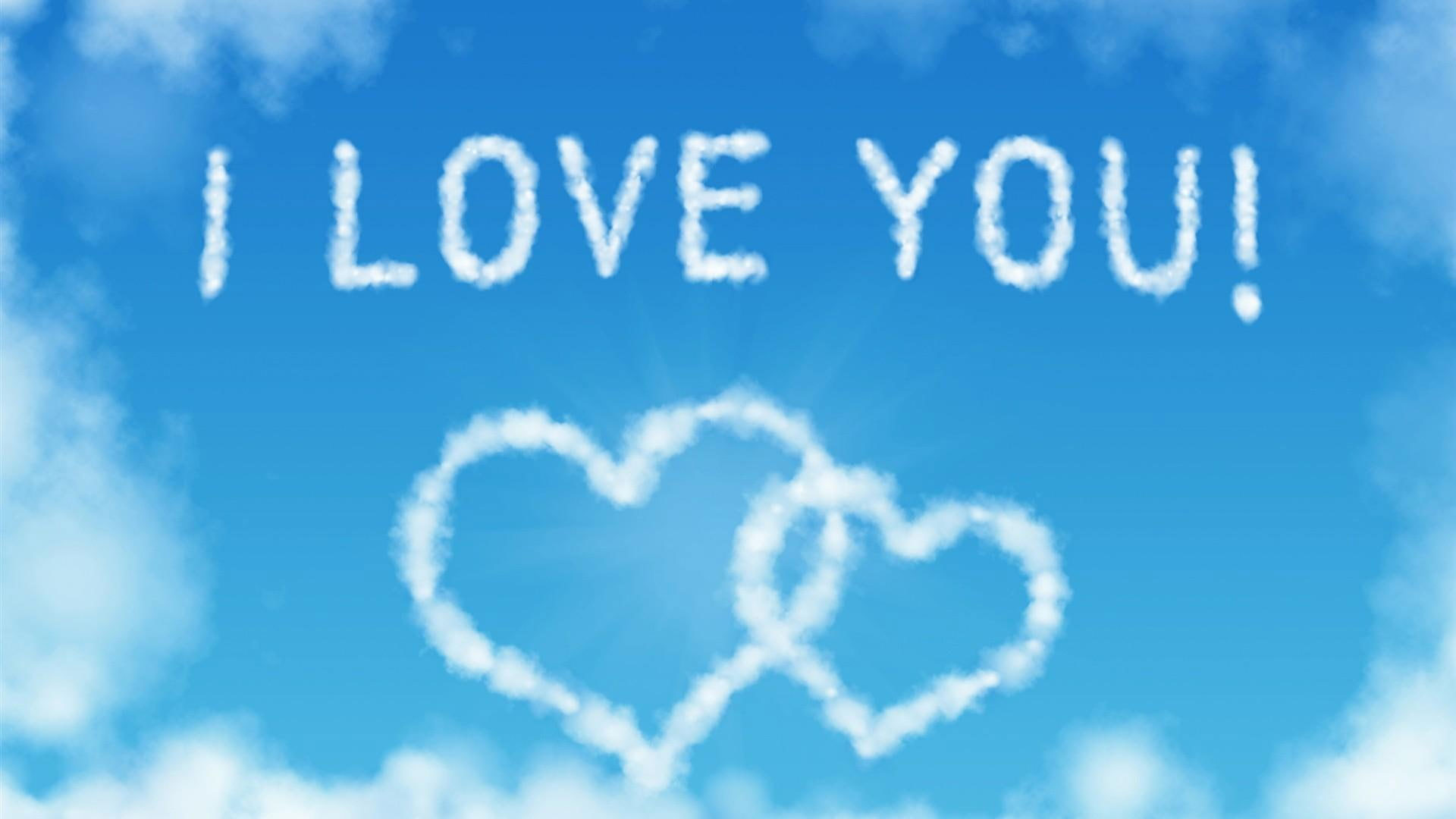 Love Wallpaper, I Love You, Clouds, Heart, Hearts, Romantic - Wallpaperforu
