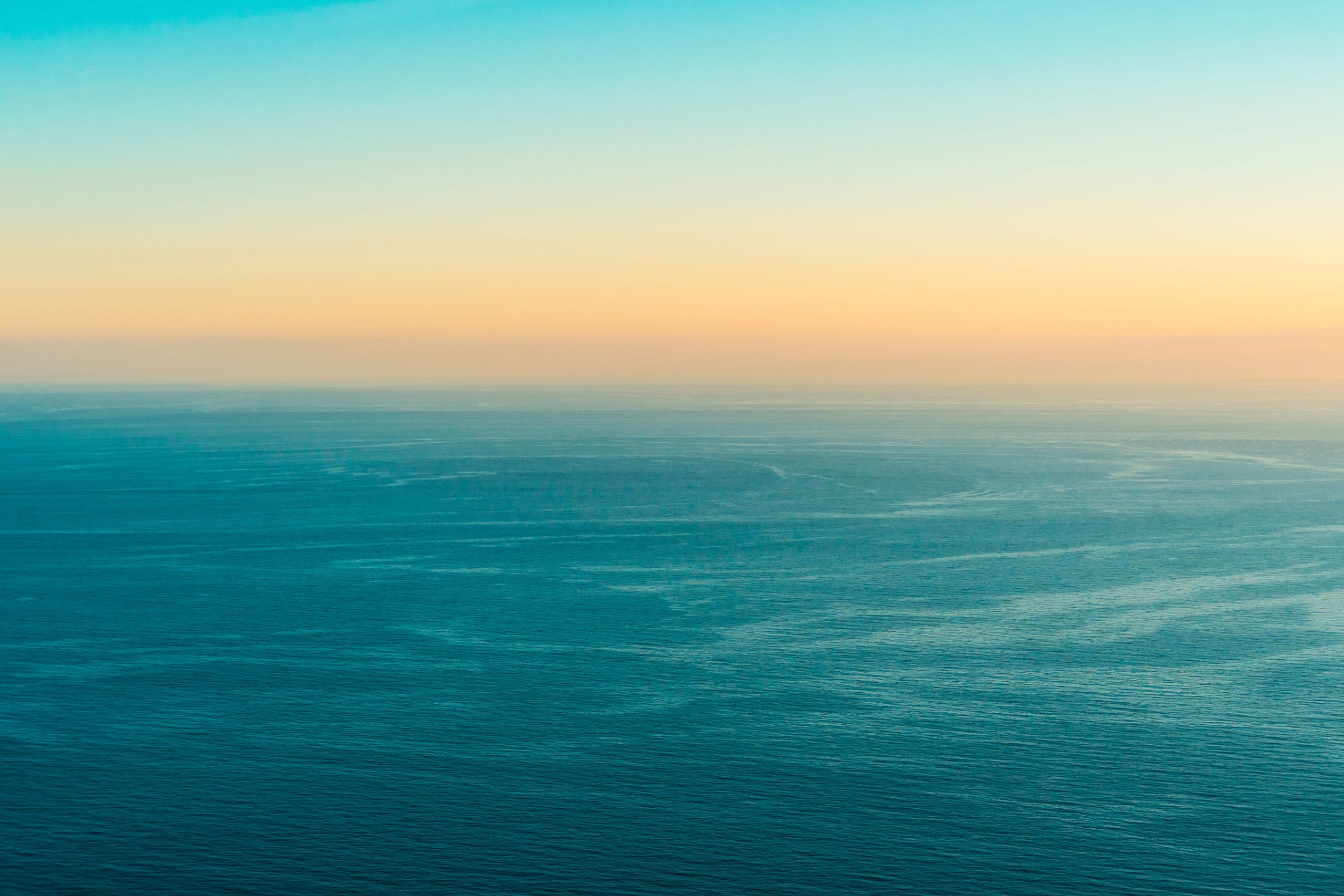 Sunset Ocean wallpaper, background, blue, calm, gradients, minimalism, minimalistic