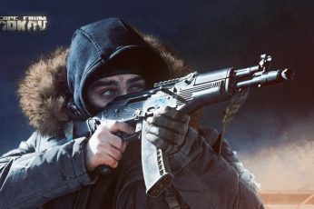 Game application wallpaper, Escape from Tarkov, weapon, gun, one person