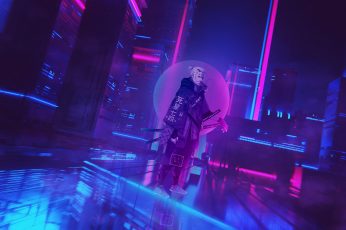 Cyberpunk wallpaper, Cyberpunk 2077, cyber city, neon, The Witcher, Geralt of Rivia