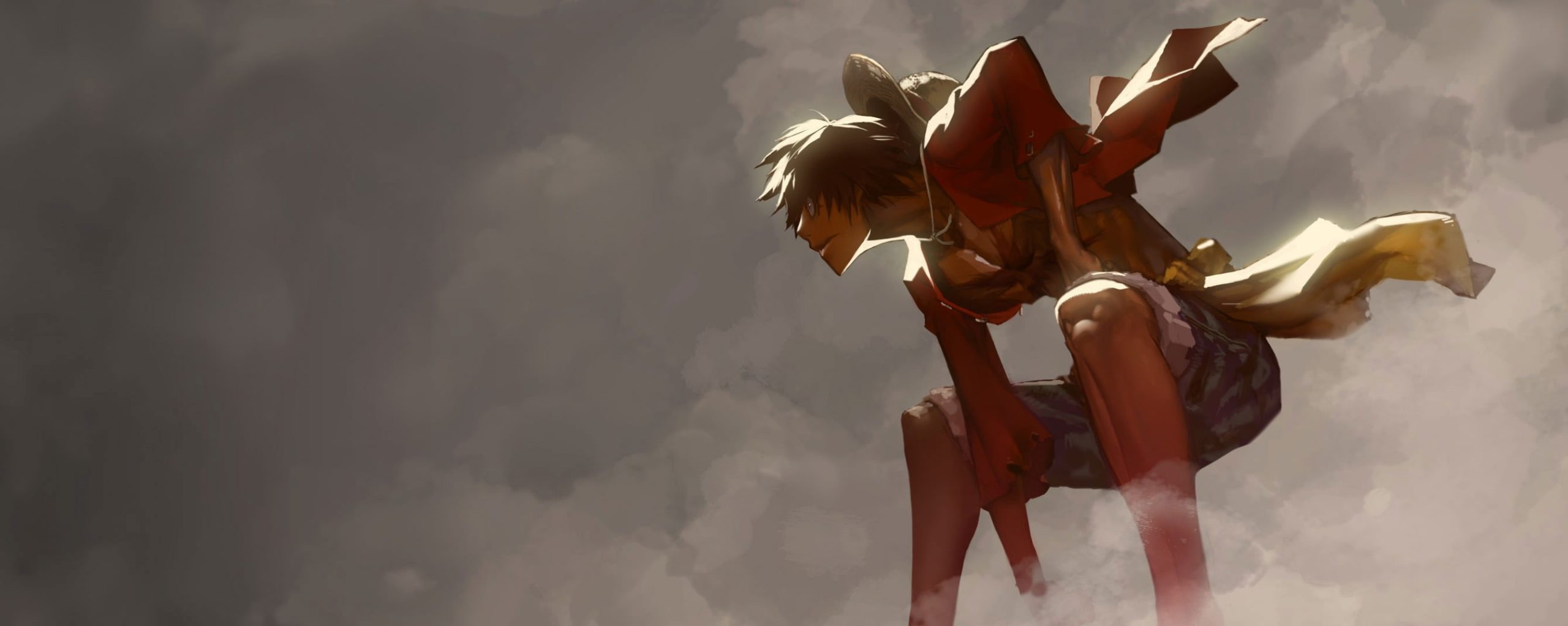 One Piece wallpaper, Monkey D. Luffy, anime boys, cloud – sky, low angle view