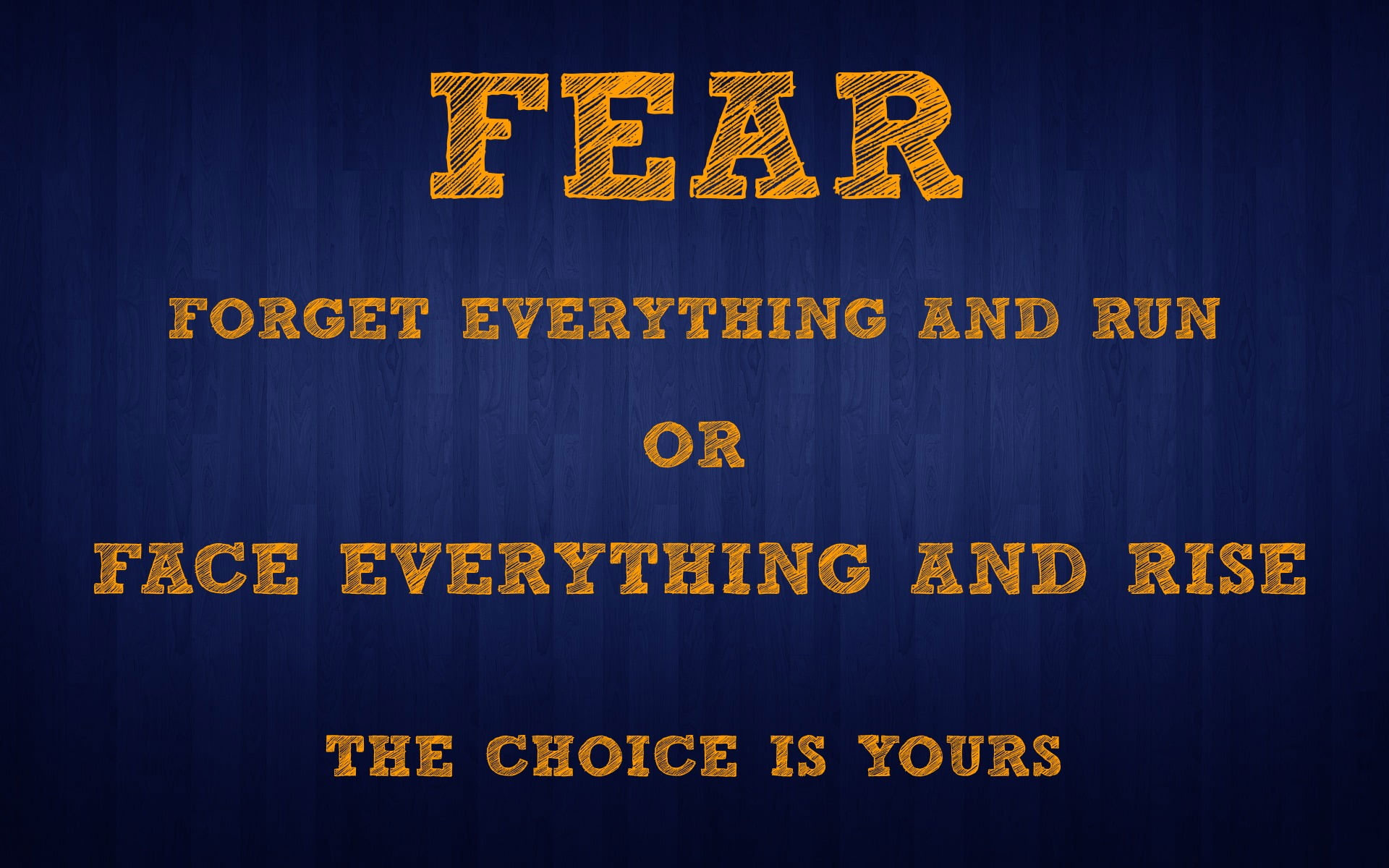Fear forget everything and run text, quote, motivational, communication