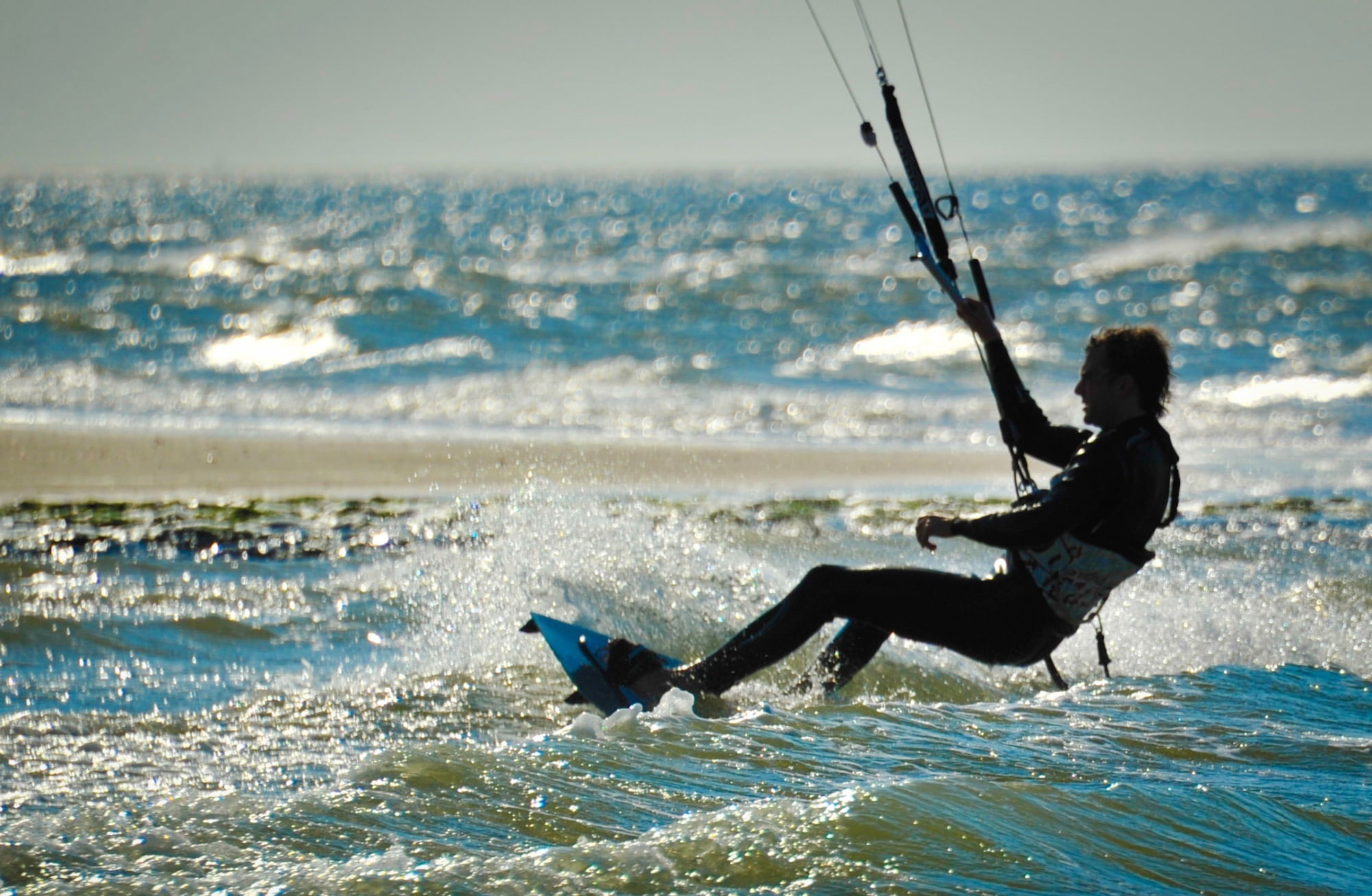 Kite Surfing Renesse, Zeeland, black wakeboard, Sports, Beach