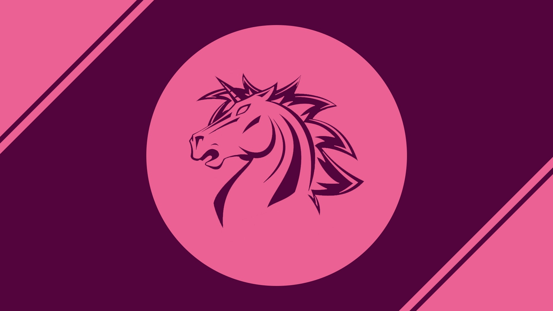 Logo, pink, unicorn wallpaper