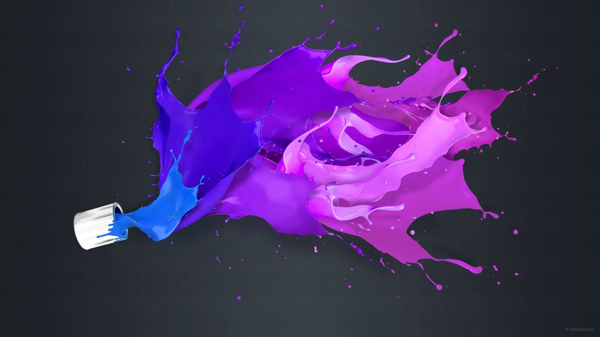 Pink and purple wallpaper paint splatter illustration, painting, liquid