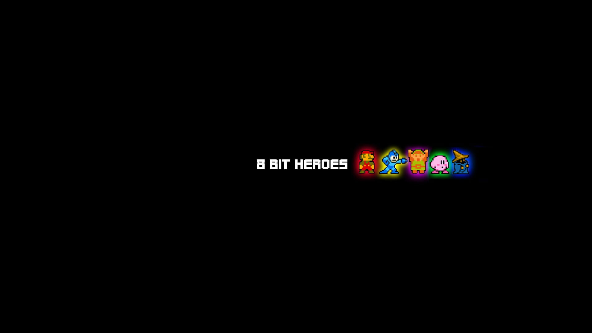 8-bit heroes wallpaper, Super Mario, minimalism