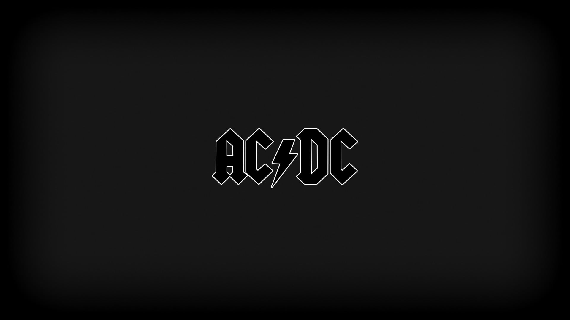 AC DC logo on black wallpaper, acdc, AC/DC, rock