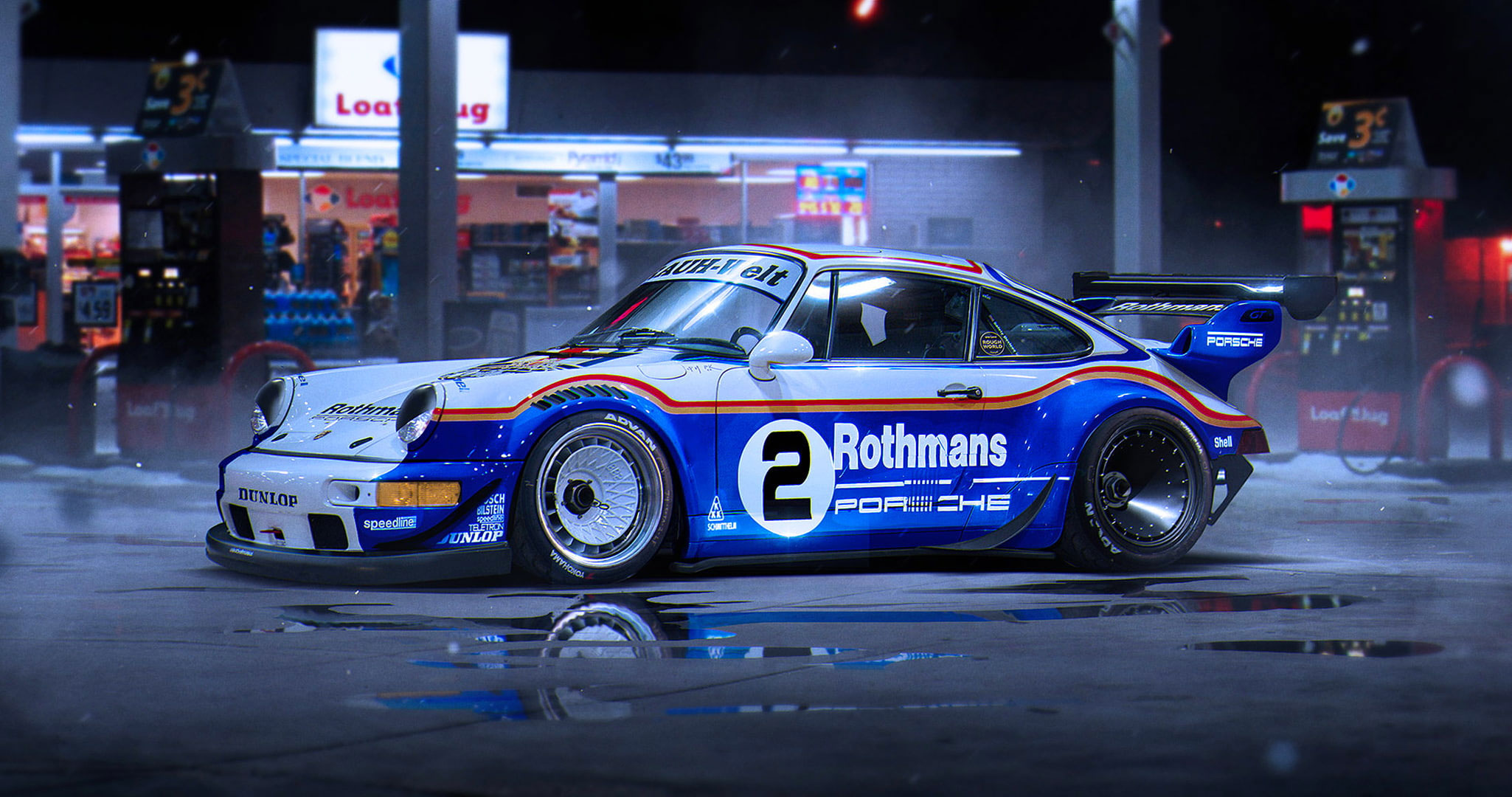 911 wallpaper, Porsche, Car, Race, RWB, by Khyzyl Saleem, Rothmans