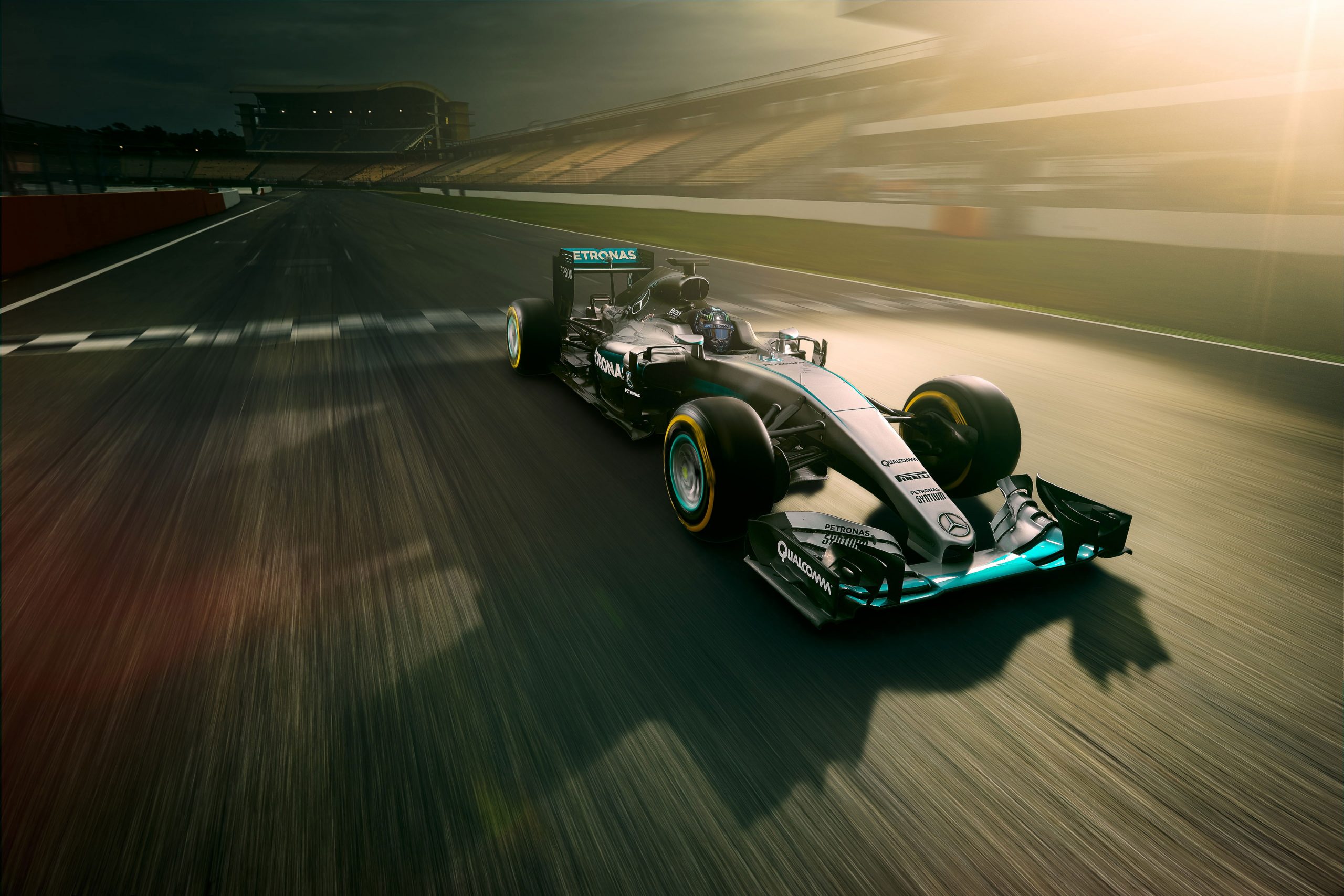 Mercedes AMG Petronas wallpaper, F1 Car, Formula 1, Racing car, 4K