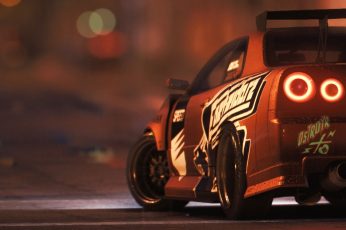 Orange and black racing car wallpaper, need for speed 2016, transportation