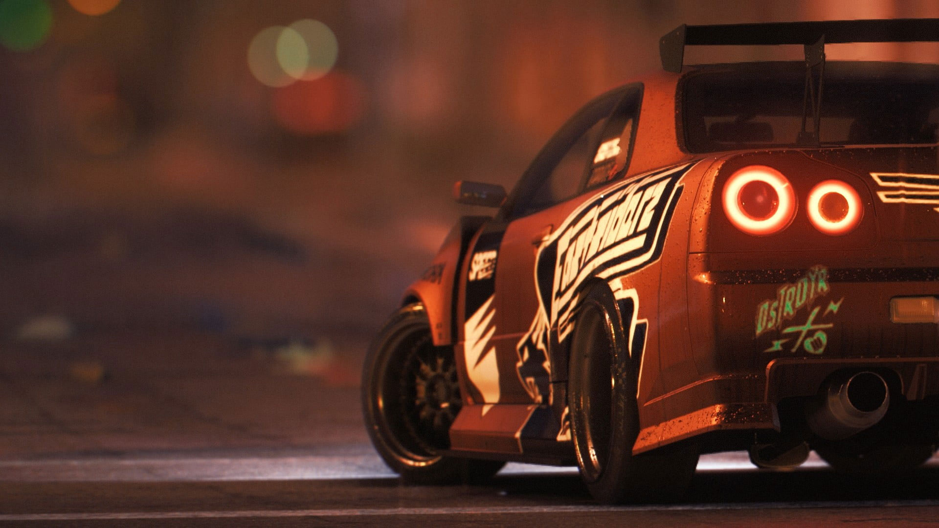 Orange and black racing car wallpaper, need for speed 2016, transportation