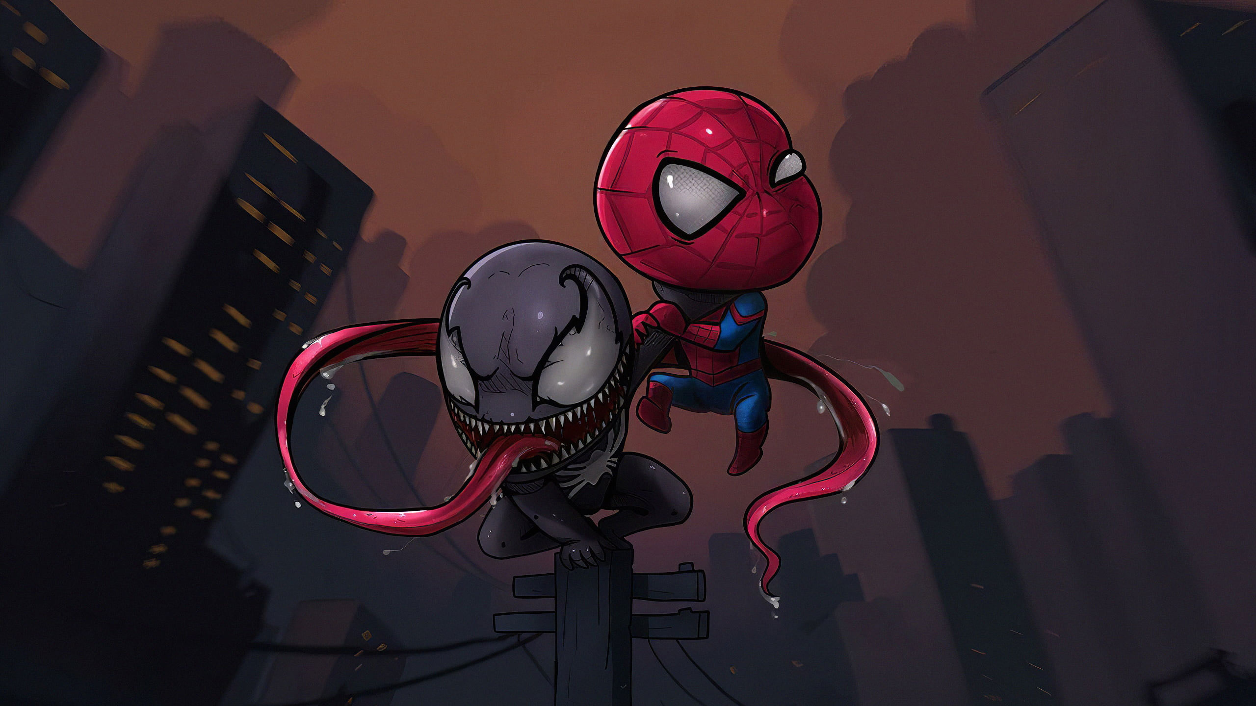 Spider-Man Chibi wallpaper, Marvel Comics, Venom